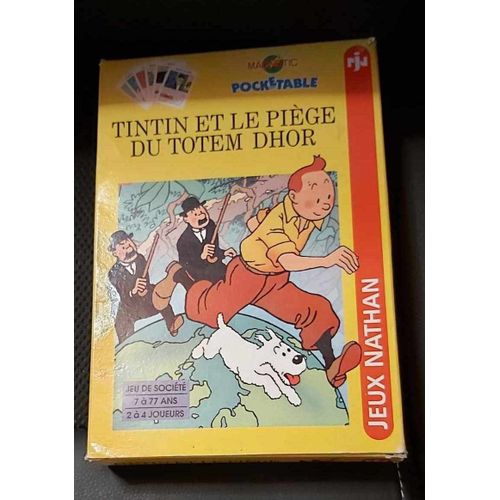Tintin Et Le Piège Mini Jeu Du Totem Dhor De Pocketable ¿ Jeux Nathan Trés Rare Mini Jeu