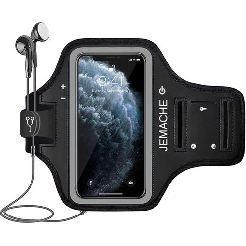 Iphone 16 Pro Max, 15 Pro Max, 16 Plus Brassard, Gym Course Exercice Sport Telephone Armband Coque Pour Iphone 16/15/14/13/12/11 Pro Max, 16/15/14 Plus (Noir)