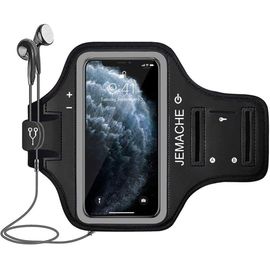 Iphone 16 Pro Max, 15 Pro Max, 16 Plus Brassard, Gym Course Exercice Sport Telephone Armband Coque Pour Iphone 16/15/14/13/12/11 Pro Max, 16/15/14 Plus (Noir)