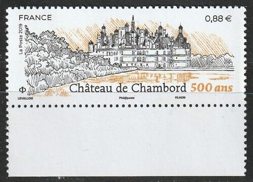 Patrimoine Architectural, Château De Chambord (Loir-Et-Cher). Timbre Neuf** Avec Bord De Feuille, 2019 N° 5331