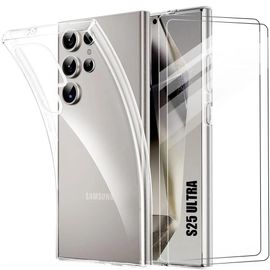 Coque Et 2 Verres Trempés Pour Samsung Galaxy S25 Ultra - Protection Renforcée Antichoc Silicone - E.F.Connection
