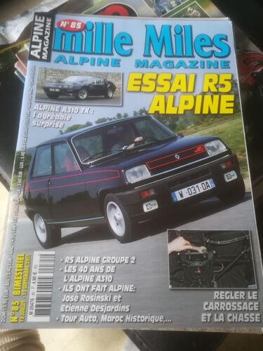 Mille Miles 85 De 2011 Renault 5 Alpine,Gr2,A310 Tx,Rosinski,Sarrazin
