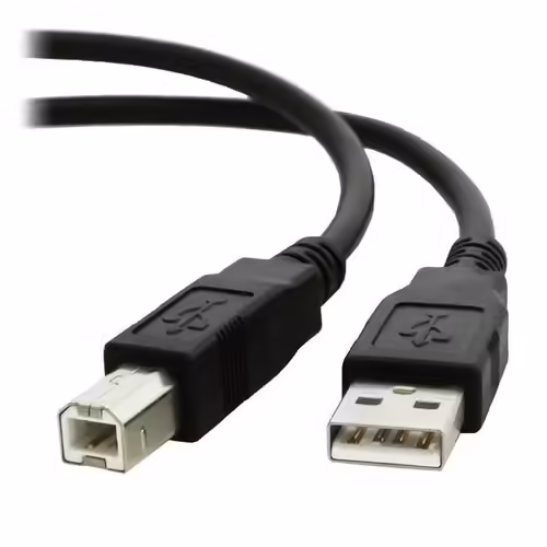 Câble USB 2.0 Type A vers Type B ¿ Noir ¿ 1,50 m ¿ Haute Vitesse 480 Mbit/s ¿ Compatible Imprimantes et Scanners Canon, HP, Epson, Samsung, Lexmark, Dell, Xerox