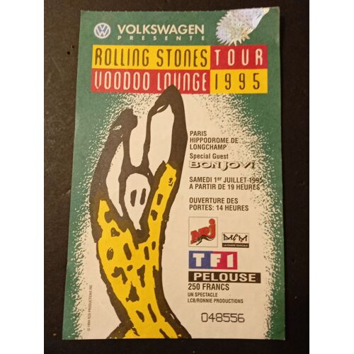 Ticket Place Rolling Stones Tour Voodoo Lounge Samedi 1 Juillet 1995