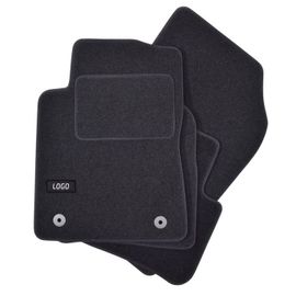 J&j Automotive | Tapis De Sol Noir Velours Compatible Avec Fiat Linea 1995-2005 4pcs