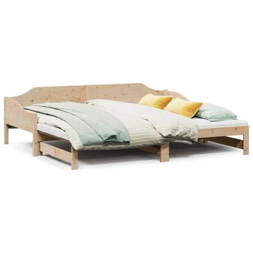 Vidaxl Lit De Jour Et Lit Gigogne Sans Matelas 90x190 Cm Bois Massif