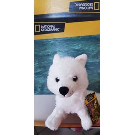 Peluche / Doudou/ National Géographique / Peluche/ Petites Billes A L'intérieur / Normes C.E / Loup / 15 Cm