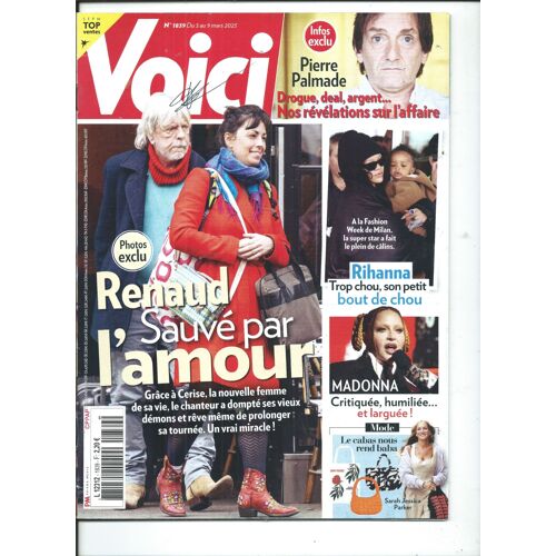 Voici 03/03/2023 Renaud, Madonna, Rihanna, Justin Bieber, Birkin & C. Gainsbourg, Brad Pitt & Virginie Efira, Aya Nakamura, Depardieu,Mathieu Boogaerts, J.K. Rowling,Georgio,Stéphane, Patrick Chesnais