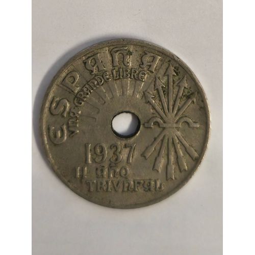 Monnaie Espagne 25 Centimos 1937