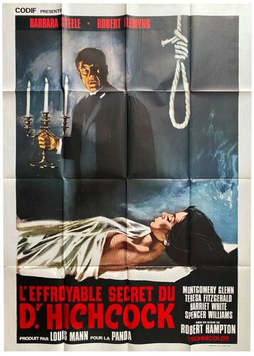 L'effroyable Secret Du Dr. Hichcock (The Horrible Dr. Hichcock) - Véritable Affiche Italienne De Cinéma Pliée - Format 100x140 Cm - De Riccardo Freda Avec Barbara Steele, Robert Flemyng - 1962 #