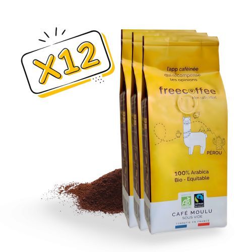 Café Moulu Péruvien 250g - Lot De 12 Paquets