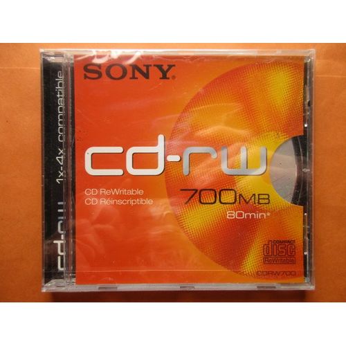 Sony - 1 x CD-RW - 700 MB - 80 min - boîtier CD