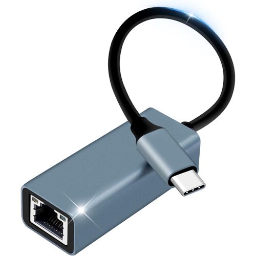 Adaptateur Ethernet USB C, 1Gbps Adaptateur RJ45 USB C USB Type-C Ethernet RJ45 Reseau LAN Compatible pour iPhone 15 Pro, iPad Pro/Air, MacBook Pro/MacBook Air, Galaxy S24, Switch