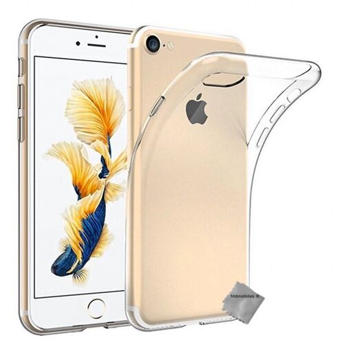 Housse coque silicone gel fine Apple iPhone SE (2020) + film ecran - TRANSPARENT TPU