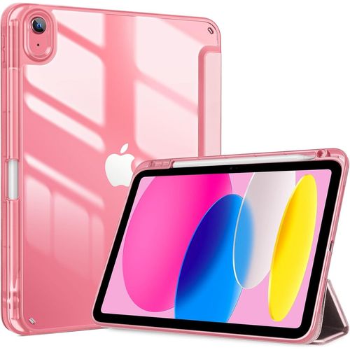 Coque Porte-Stylet Pour Ipad A16 11 Pouces 2025 11ème Génération, Ipad 10ème Génération 10,9 Pouces En 2022, Nouvel Étui Amélioré, Housse De Protection Anti-Chute -Rose Clair