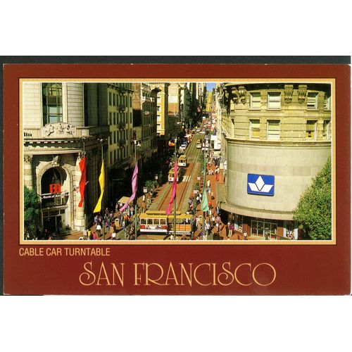 Carte Postale San Francisco, Cable Car Turntable, 1989