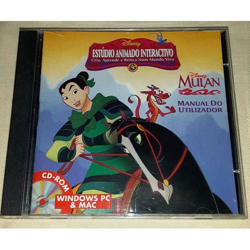 Mulan Disney 1998 Pc Cd-Rom Mac Auf Portugiesisch Seltene Geschichte Interaktiv Exc/ 33/M2
