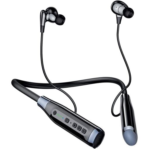 Écouteurs Bluetooth Sport Tour De Cou - Bluetooth 5.3, étanches IPX6, Design Magnétique, Son Stéréo HD - Pour Course, Fitness, Voyage
