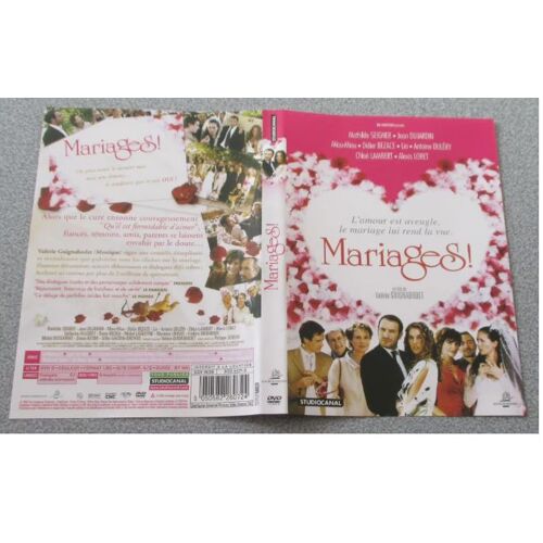 Jaquette Papier Originale Format Dvd Du Film Mariages ! - Film Avec Jean Dujardin/Mathilde Seigner/Miou-Miou - Fond Blanc/Rouge - Photos Couleur