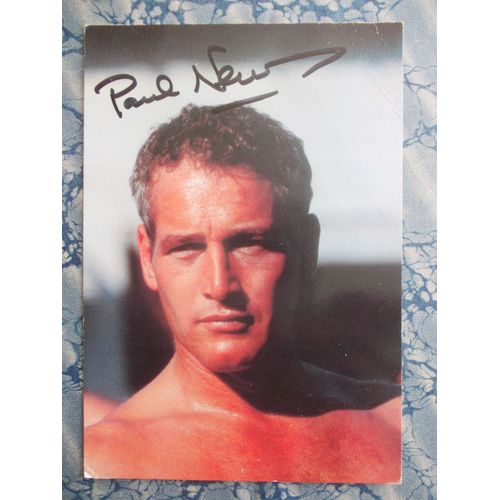 Paul Newman Carte Dedicacee