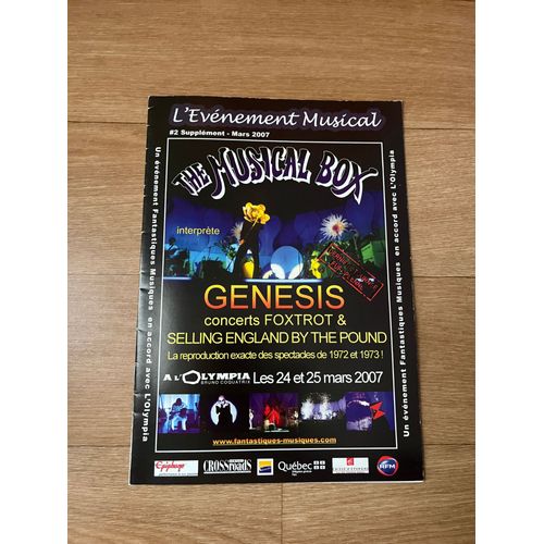 The Musical Box Programme Olympia Mars 2007