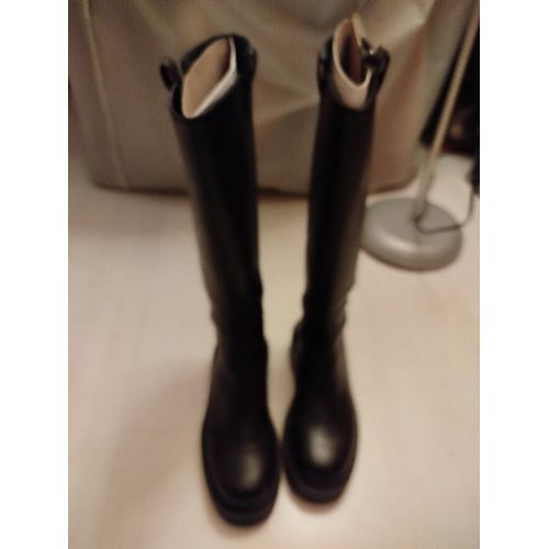 Bottes Hautes Noires Élastique - 38