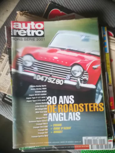Auto Retro Hors Serie 11 De 2001 Austin Healey Sprite,100/6,Daimler Sp250,Jaguar Xk120 Roadster,Jaguar Type E 4.2,V12,Jensen Healey,Lotus Seven,Mg Midget,Mga Twin Cam,Mgb,Morgan Plus 4,Sunbeam Alpine