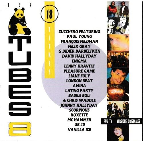 Les Tubes 8 Versions Originales Various Artists. Compilation (P) 1991 Virgin © Emi Music. Distributed Polygram. Disque Rare 18 Tubes. «Rare Disc Collector» Eighteen Tracks. Voir Photos Pour Les Titres