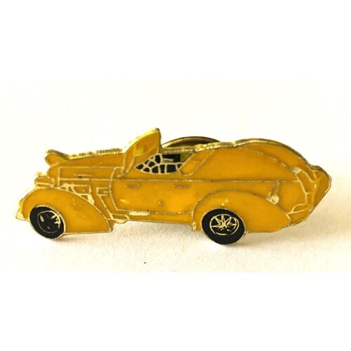 Pins Automobile Voiture Tacot Cabriolet Jaune