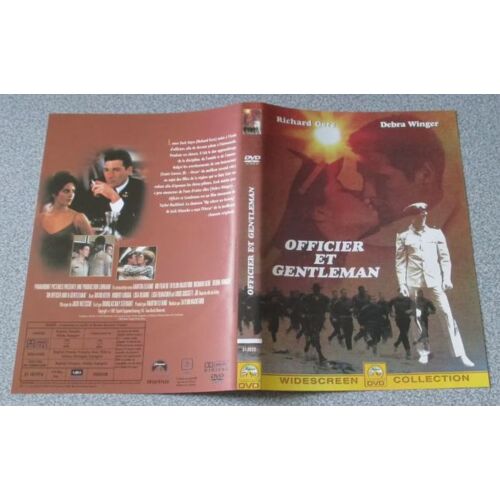 Jaquette Papier Originale Format Dvd Du Film Officier Et Gentleman - Film Avec Richard Gere/Debra Winger - Fond Marron Avec Photos Couleur - Widescreen Collection