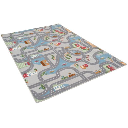 Snapstyle Tapis De Rue Pour Enfants Fun Town Gris 80x240 Cm