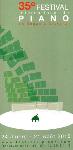 Programme Festival International De Piano De La Roque D'anthéron 2015
