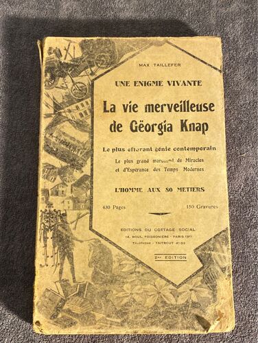 Une. Énigme Vivante, La Vie Merveilleuse De Georgia Knap Livre De 1936