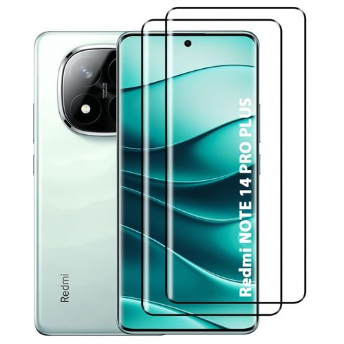Lot De 2 Verres Trempés Integral Pour Xiaomi Redmi Note 14 Pro 5g/Note 14 Pro Plus 5g , Noir - Hqselection®