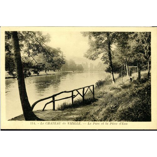 Carte Postale N°114, Le Château De Vizille, Le Parc Et La Pièce D'eau, 1948