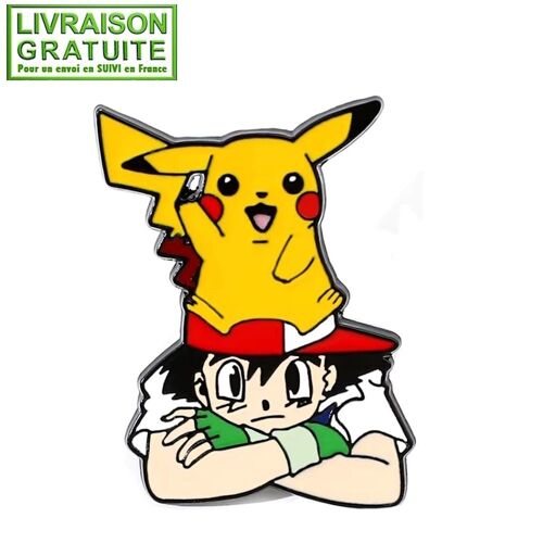 Pin'S Pins Métal Les Pokémon Pikachu Et Sacha (Réf 2)