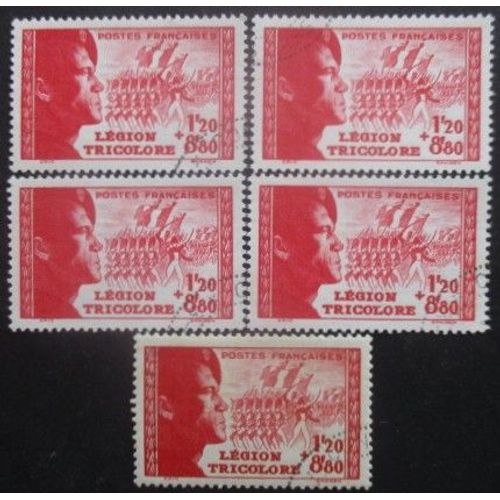 France N°566 X 5 Oblitéré