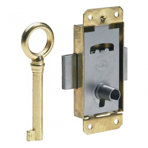 Serrure de meuble fer en applique HETTICH 25 mm réversible