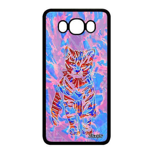 Coque Galaxy J7 2016 Silicone Chat Minou Antichoc Ethnique Felin Bengal Samsung Galaxy J7 2016