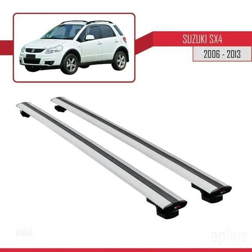 Barres De Toit - Suzuki - Sx4 2006-2013 - Basic Modèle - Aluminium - Gris