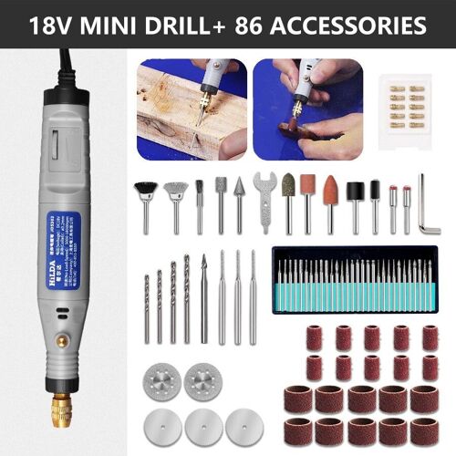 Mini Perceuse Meuleuse 18V style Dremel, Modele: SET 8