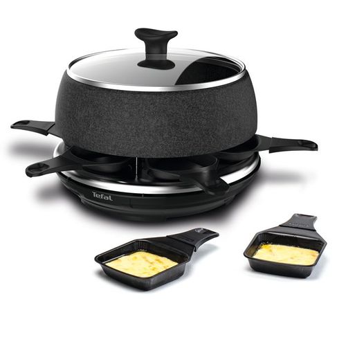 Tefal Cheese'n'co RE12C812 - Raclette/fondue/crêpière - 850 Watt - noir/inox
