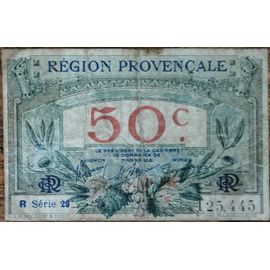 Billet 50 Centimes Chambre De Commerce Région Provençale - 1922 - R Série 29