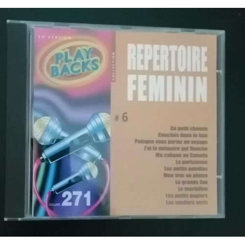 Cd Play Backs 271 Répertoire Féminin