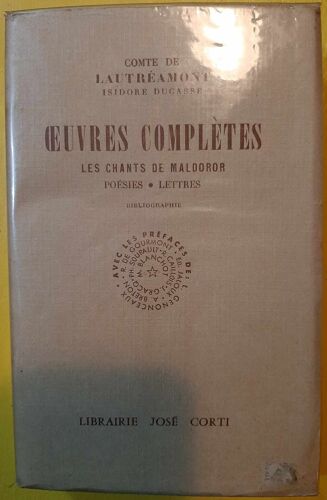Oeuvres Completes De Lautreamont