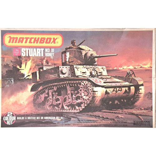Maquette Matchbox Tank M3/A1 Stuart Honey-Matchbox