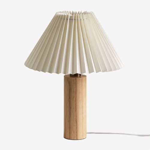 Lampe De Table En Bois D'hévéa Gaines Marron Bois Naturel