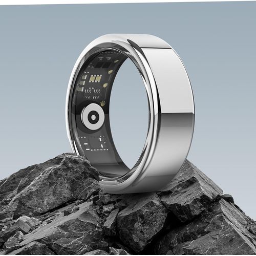 Dekelife Bague Connectée Homme Femme, Smart Ring Surveillance Du Sommeil/Fréquence Cardiaque, 100+ Modes Sportifs Ip68 Étanche Smartrings Trackers D'activité Podomètre Android Ios, Taille 13, Argenté