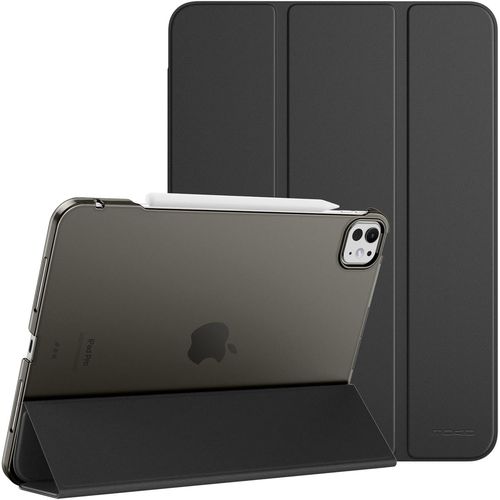 Coque Pour Ipad Pro 13 Pouces M4 2024 (7e Gén), Étui Ultra-Mince Avec Coque Arrière En Pc Dur Translucide Pour Ipad Pro 2024 Modèle (A2925/ A2926/A3007), Supporte Apple Pencil Pro, Noir