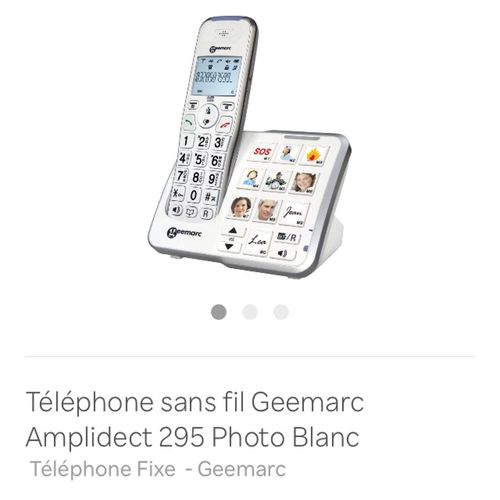 Téléphone  Téléphone sans fil Geemarc Amplidect 295 Photo BlancTéléphone Fixe 
